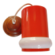 Luminaire suspension opaline vintage 70s orange and white impeccable condition.