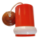 Luminaire suspension opaline vintage 70s orange and white impeccable condition.