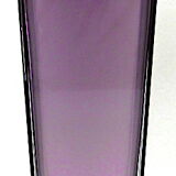 Large rectangular contemporary vase in purple smoked crystal