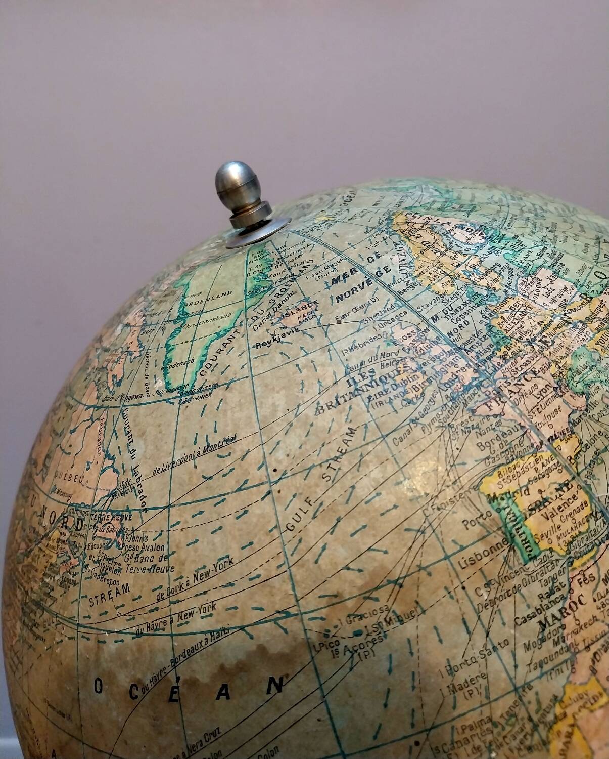 World globe, early 20th century