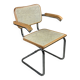 70'S Italian sled chair in beech and chrome aluminum