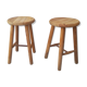 Set of 2 vintage pine stools