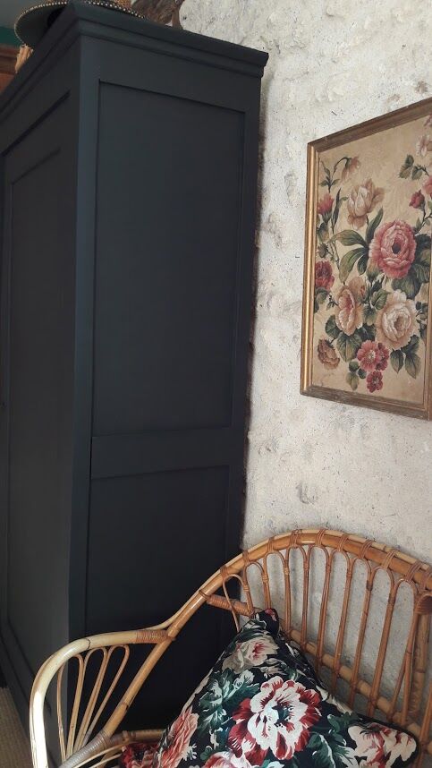 Matte black Paris wardrobe