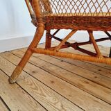 Banquette rotin et osier