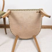 Pair of upholstered bridge armchairs.