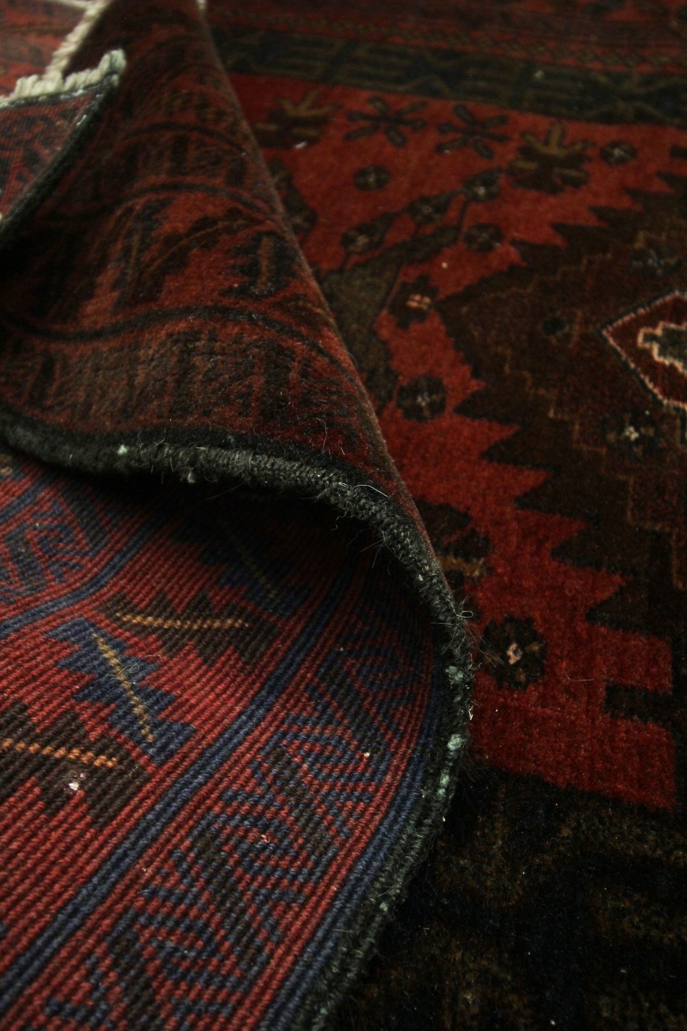Traditional Handmade Persian Village Carpet Rug-100x183cm