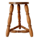 Vintage tripod stool in beech wood.