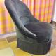 Fauteuil crapaud en velours vert foncé