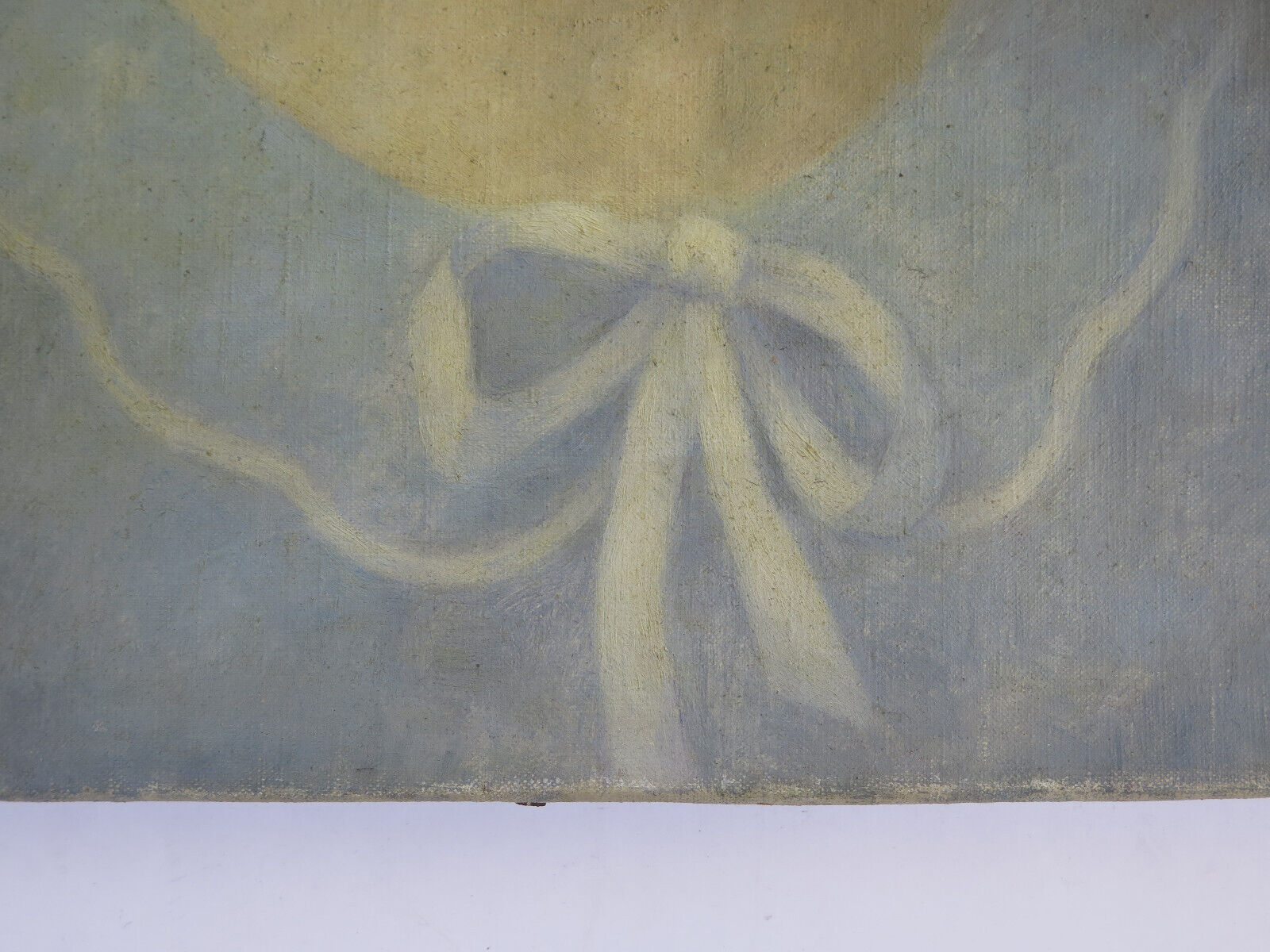 Antique signed painting portrait of a girl oil on canvas 1880 BM1N