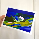 Limited edition art print A3, The Alps