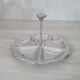 Guy Degrenne / Round platter with compartments and central stainless steel handle