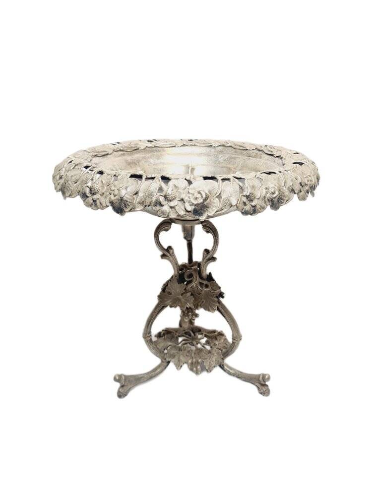 Coupe sur pied Biedermeier de Fraget, années 1890