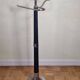 Vintage metal and leather valet stand, 1980s, 125 cm