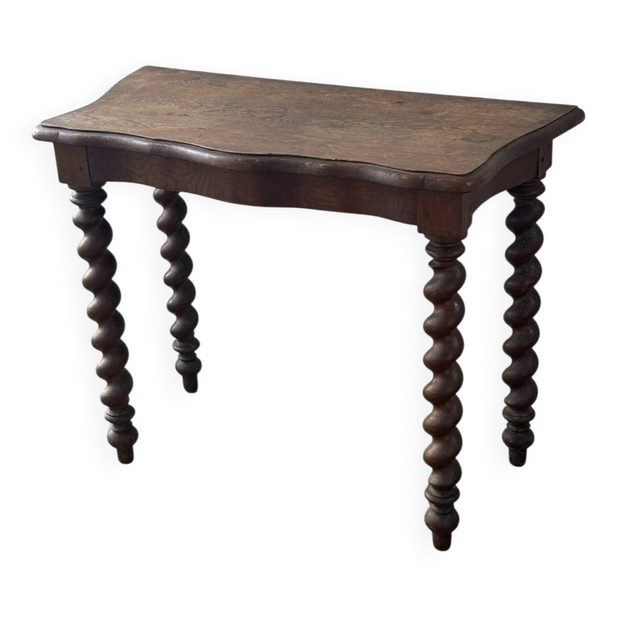 Console en bois massif pieds tournés