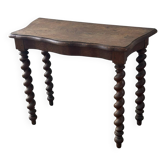 Console en bois massif pieds tournés
