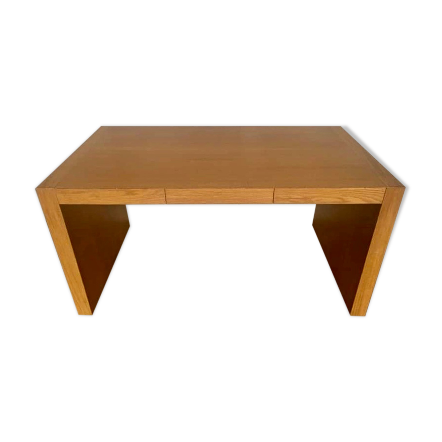 Vintage Modernist design desk with 3 drawers in Light Oak