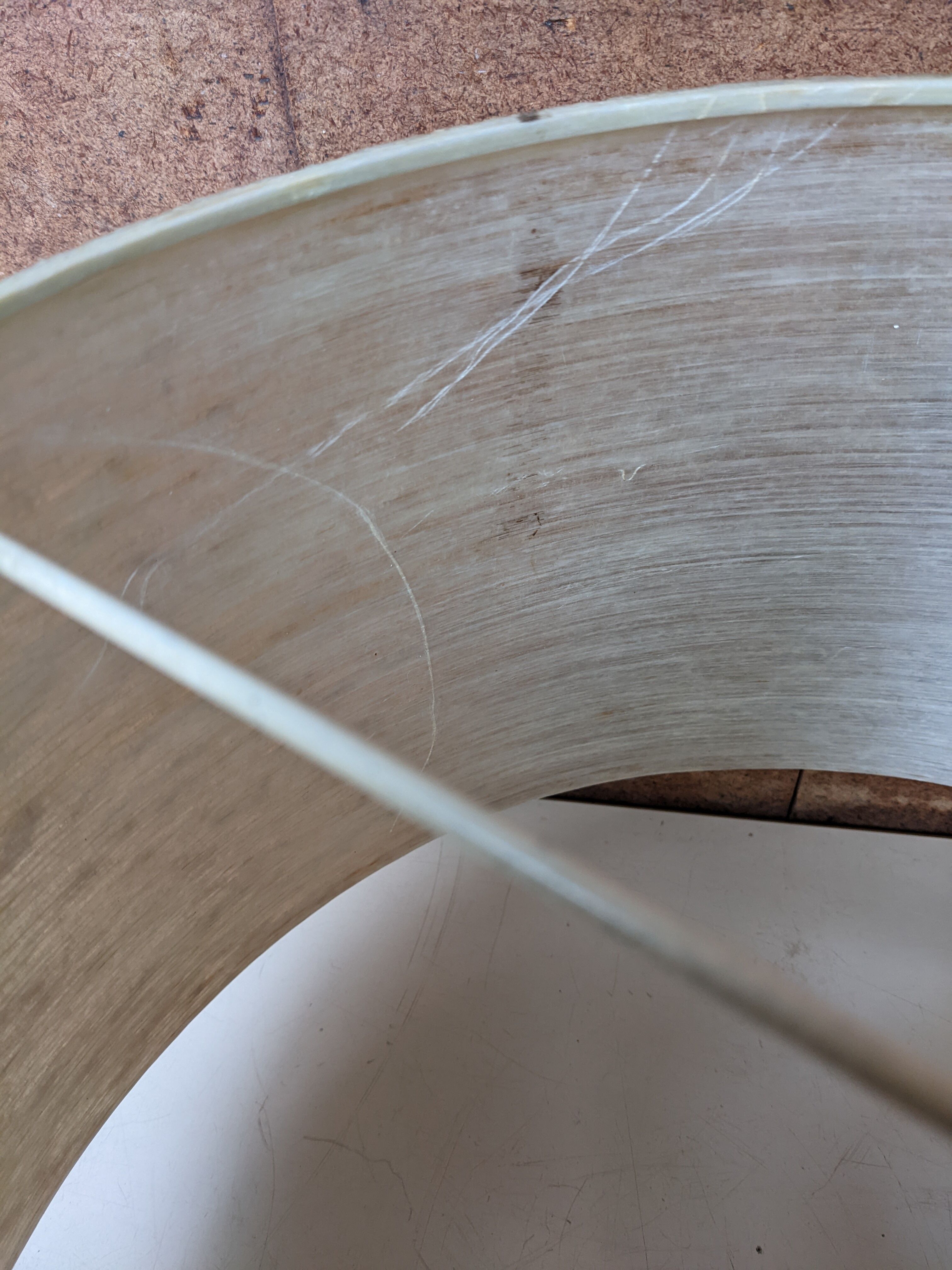 Danish teak and fiberglass pendant lamp from the 50s/60s