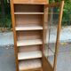 1960s Parisian Art Deco display case in solid oak