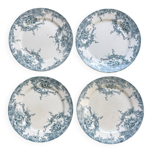 4 assiettes plates Boch