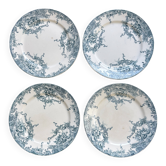 4 Assiettes plates Boch 1900