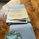 Table artisanale en orme massif, art populaire