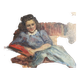 HSP portrait of a young woman seated, signed Lilly Véréa 20th century.