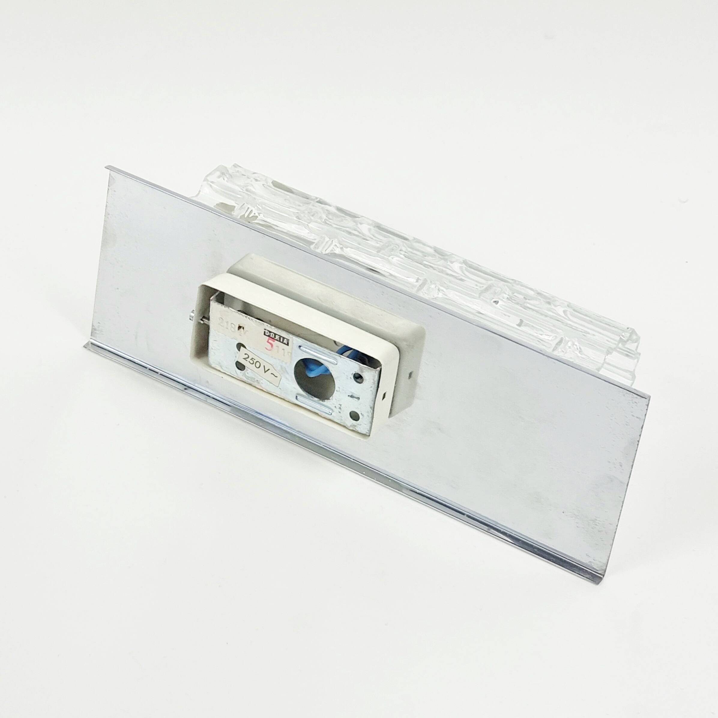 Ensemble de 3 appliques murales en verre de Murano de style mid-century moderne de Doria, années 1960.