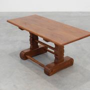 Antique Oak Monastery Coffee Table, France 17th Century