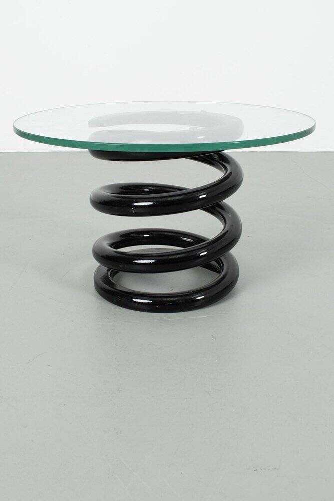 Table d'appoint avec plateau en verre