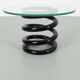 Table d'appoint avec plateau en verre