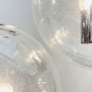 Chrome and bubbled glass balls pendants from the 1970's