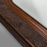 Louis Philippe mirror in plaster and wood with handcrafted decorations, France ca. 1900