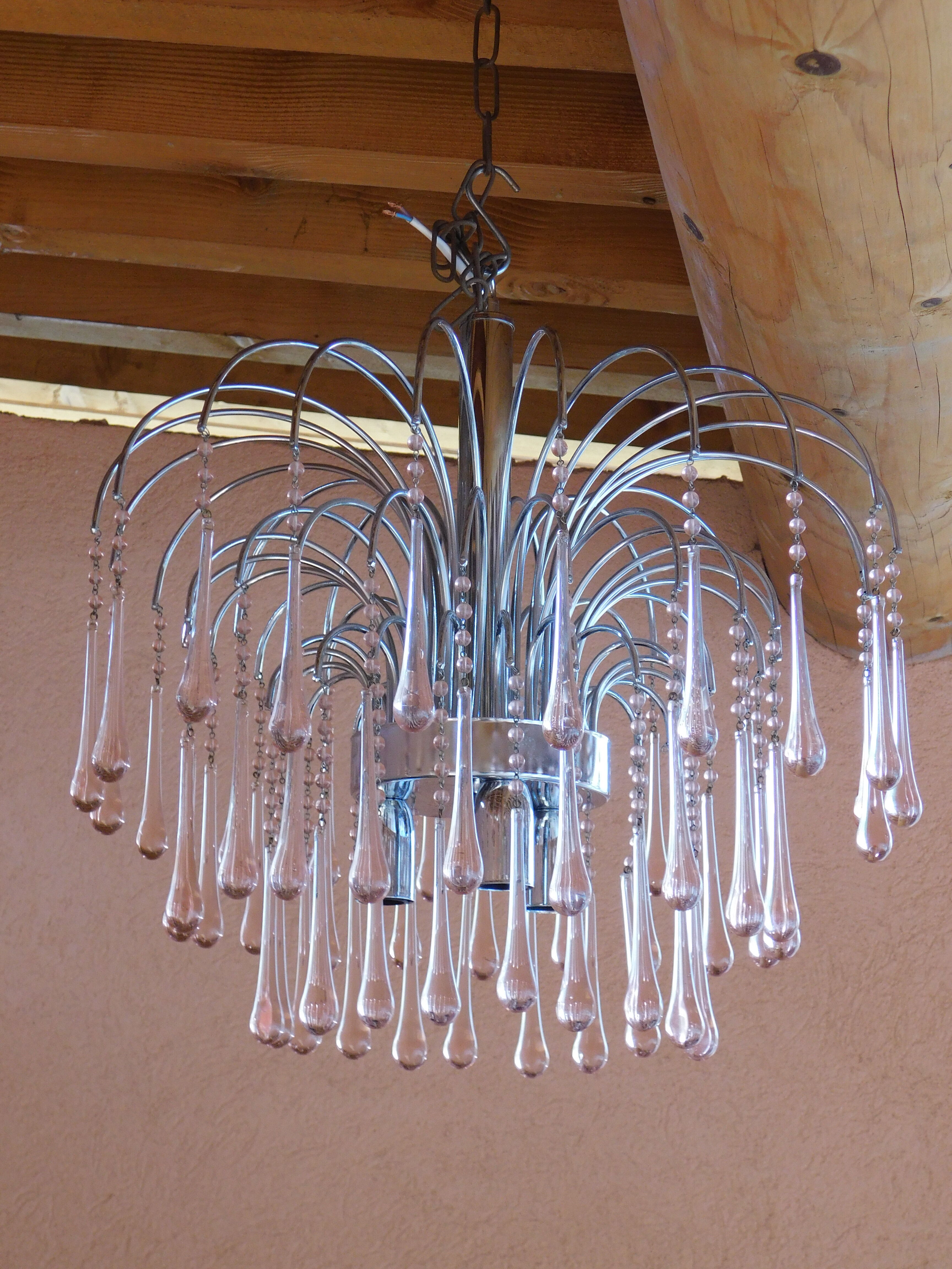 Chandelier Murano Venini tassels drops