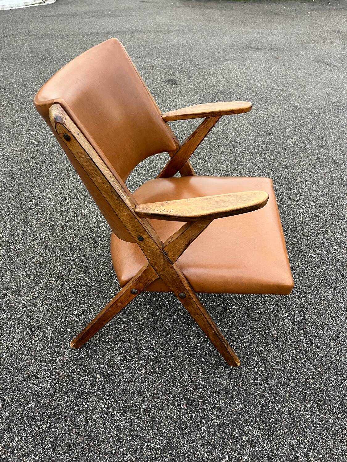 Vintage armchair by Dal Vera Antonio & Sons, 1950 Scandinavian design.