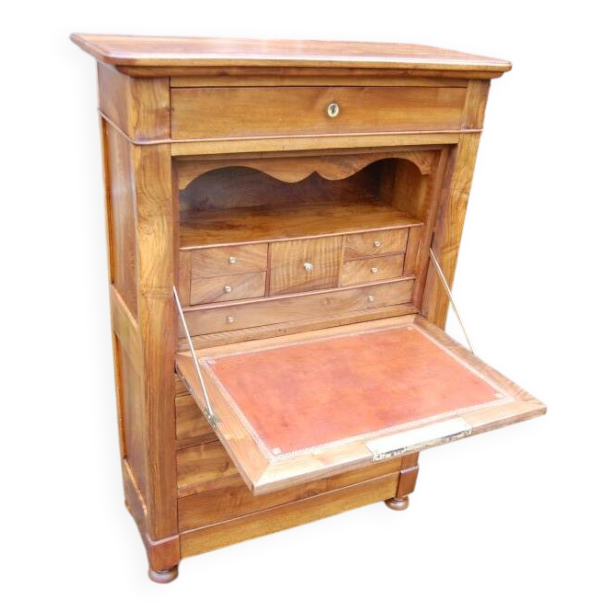 19th-century Louis Philippe walnut office secretary.