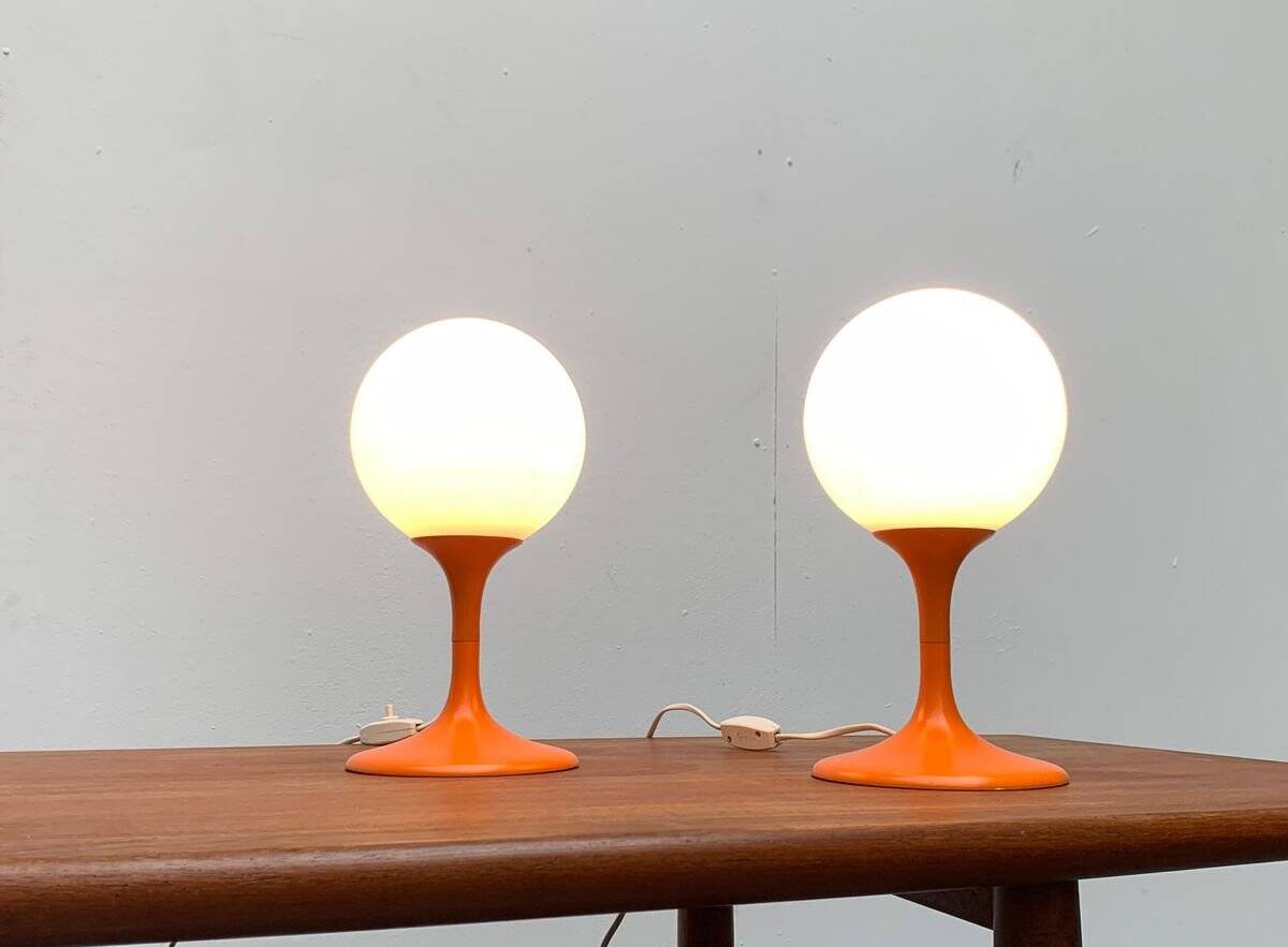 Mid-century Swiss table lamps by E.R. Nele for Temde, set of 2