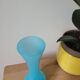 Tall blue opaline vase