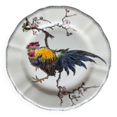 Gien heather rooster flat plate