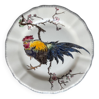 Gien heather rooster flat plate