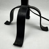 Black wrought iron lamp base, in the style of Jean-Pierre Ryckaert, circa 1950-1960