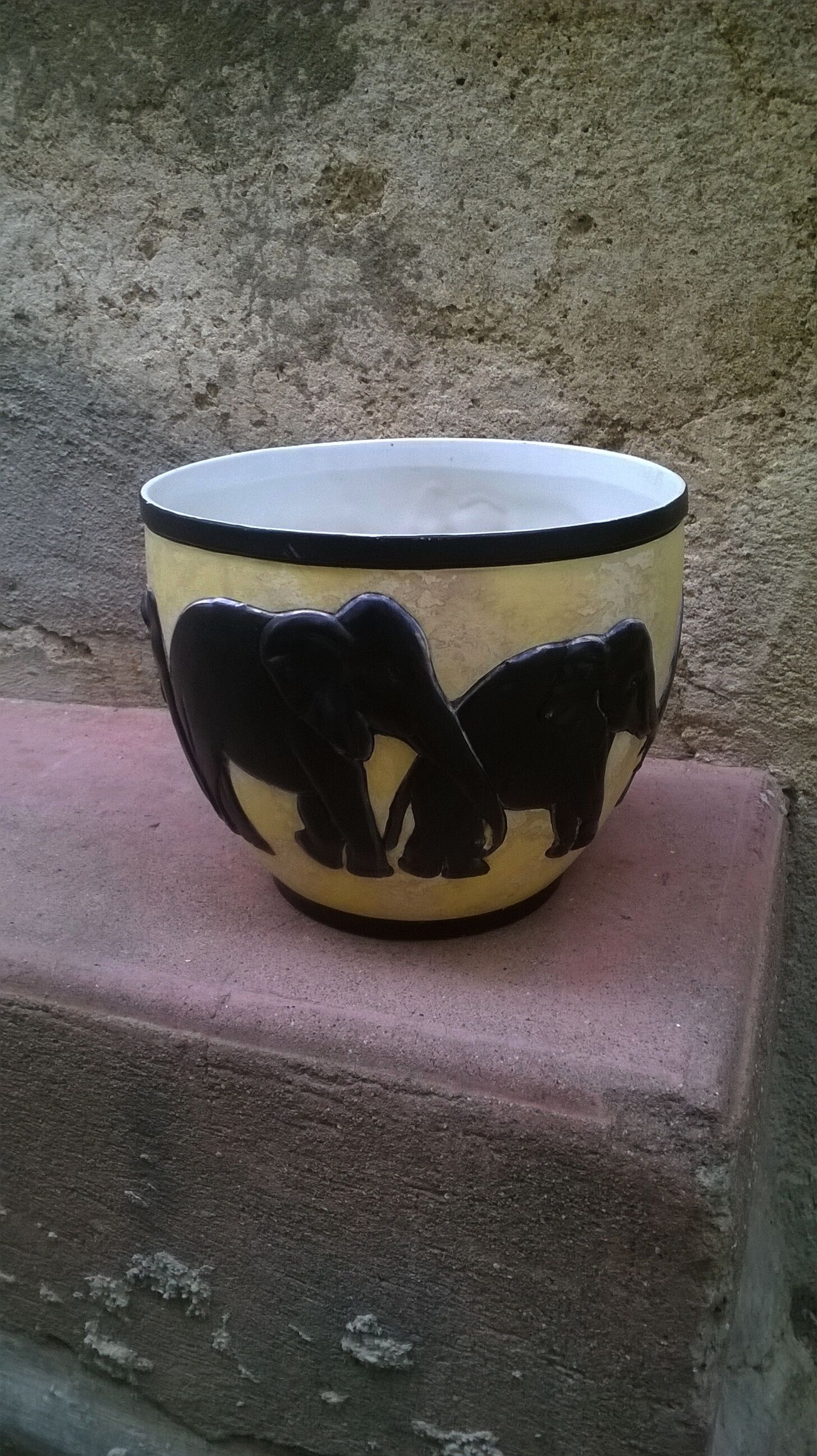 Vintage elephant pot cover