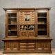 Rare and important double-sided Museum display case in Renaissance style in walnut and magnifying glass
