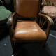 Art Deco bridge armchair with fan-shaped armrests - 1930s