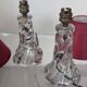 Pair of crystal bedside lamps