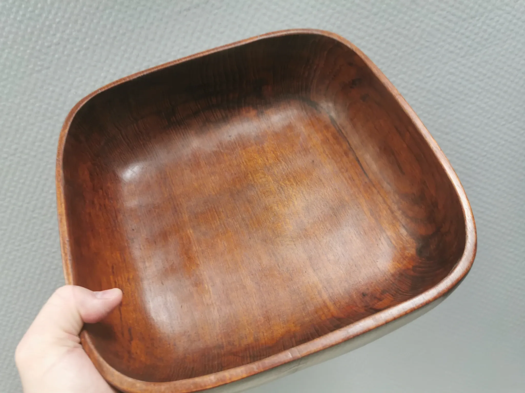 A large, beautiful teak bowl, Danish and probably from the 1980s.