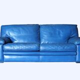 Roche Bobois sofa in Blue leather