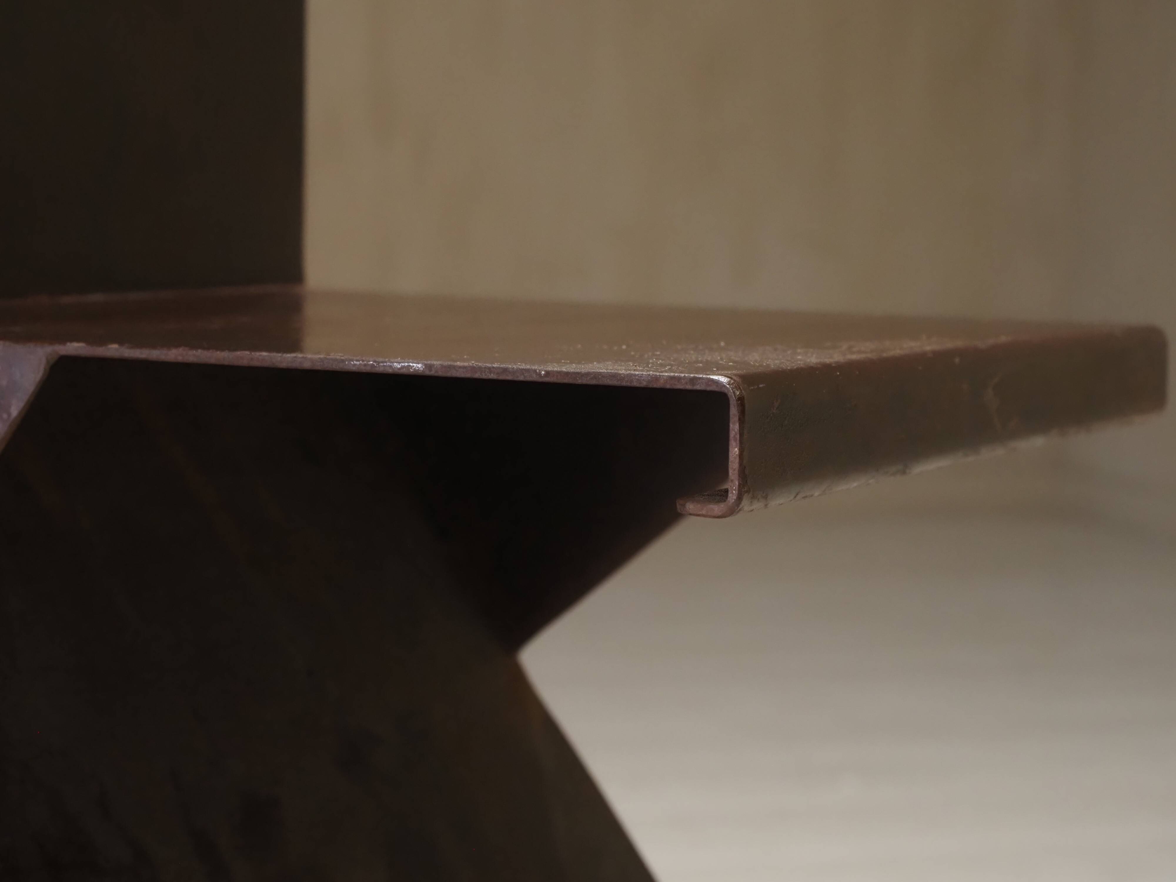 Postmodern sculptural chair in steel, Germany, 1980s
