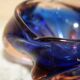 Decorative glass floral bowl