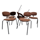 6 Chaises Chrome