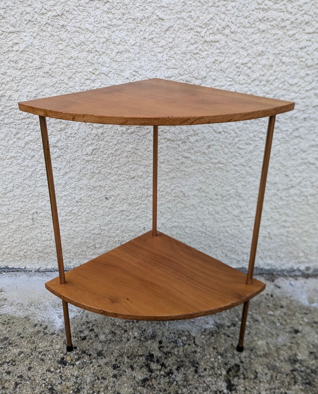 Pair of Corner Shelves 60/70 Vintage Design Console Table